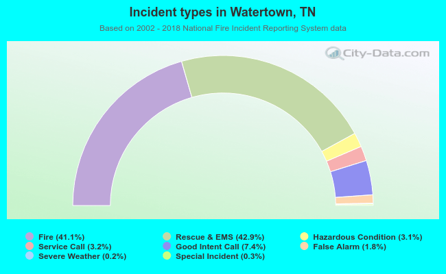 Incident types in Watertown, TN