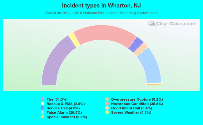 Incident types in Wharton, NJ