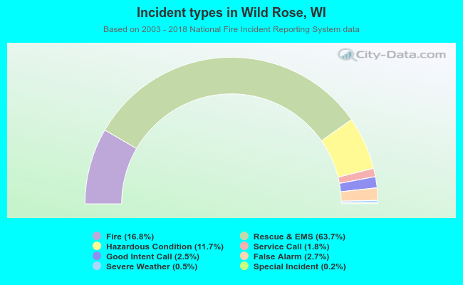 Incident types in Wild Rose, WI