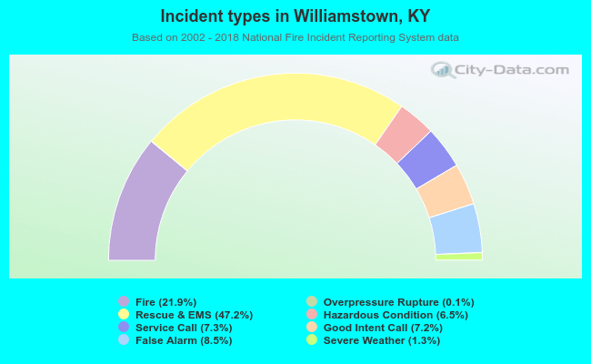 Incident types in Williamstown, KY