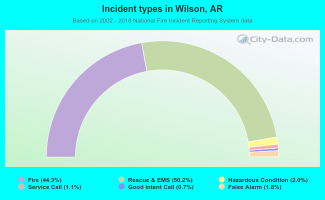 Incident types in Wilson, AR
