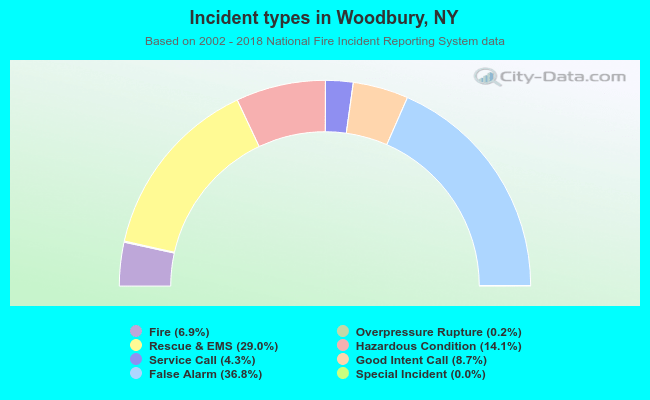 Incident types in Woodbury, NY