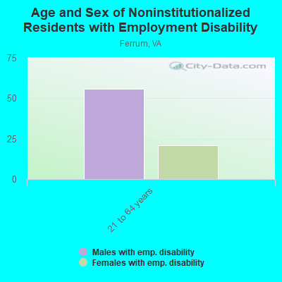Age and Sex of Noninstitutionalized Residents with Employment Disability