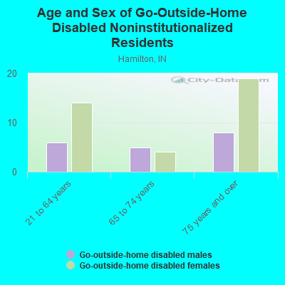 Age and Sex of Go-Outside-Home Disabled Noninstitutionalized Residents