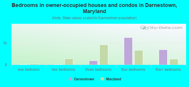 Bedrooms in owner-occupied houses and condos in Darnestown, Maryland