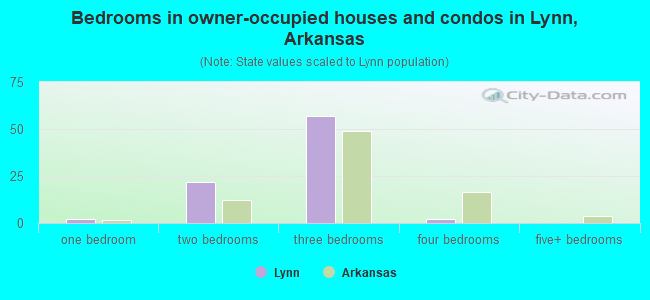 Bedrooms in owner-occupied houses and condos in Lynn, Arkansas