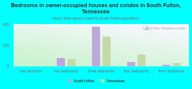 Bedrooms in owner-occupied houses and condos in South Fulton, Tennessee