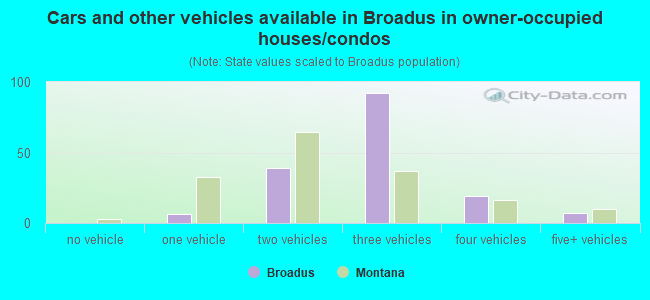 Cars and other vehicles available in Broadus in owner-occupied houses/condos