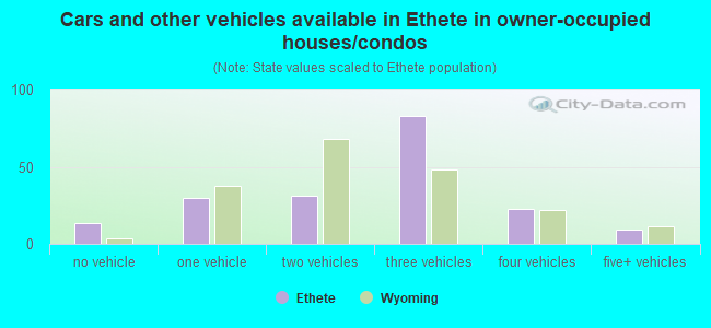 Cars and other vehicles available in Ethete in owner-occupied houses/condos