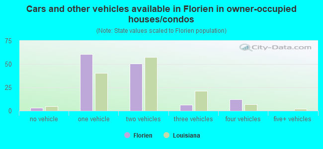 Cars and other vehicles available in Florien in owner-occupied houses/condos