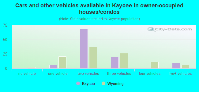 Cars and other vehicles available in Kaycee in owner-occupied houses/condos