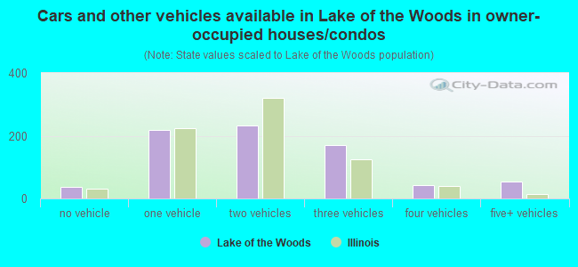Cars and other vehicles available in Lake of the Woods in owner-occupied houses/condos