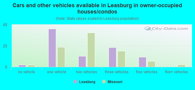 Cars and other vehicles available in Leasburg in owner-occupied houses/condos