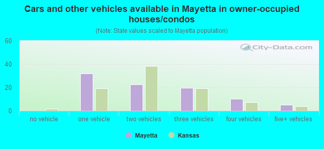 Cars and other vehicles available in Mayetta in owner-occupied houses/condos