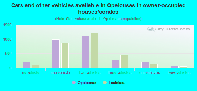 Cars and other vehicles available in Opelousas in owner-occupied houses/condos