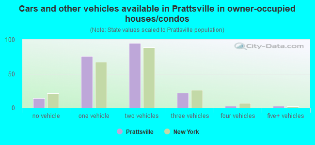 Cars and other vehicles available in Prattsville in owner-occupied houses/condos