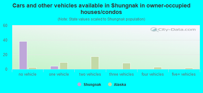 Cars and other vehicles available in Shungnak in owner-occupied houses/condos