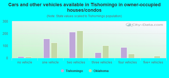 Cars and other vehicles available in Tishomingo in owner-occupied houses/condos