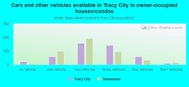 Cars and other vehicles available in Tracy City in owner-occupied houses/condos
