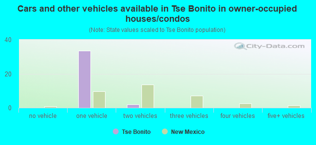 Cars and other vehicles available in Tse Bonito in owner-occupied houses/condos