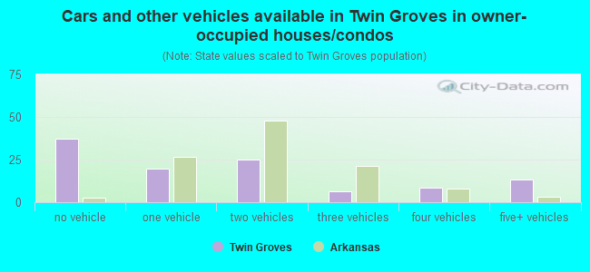 Cars and other vehicles available in Twin Groves in owner-occupied houses/condos