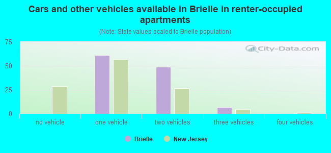 Cars and other vehicles available in Brielle in renter-occupied apartments