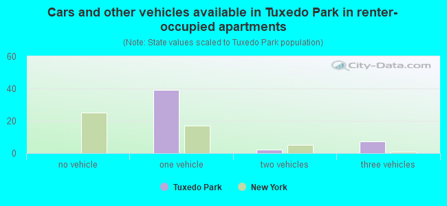 Cars and other vehicles available in Tuxedo Park in renter-occupied apartments