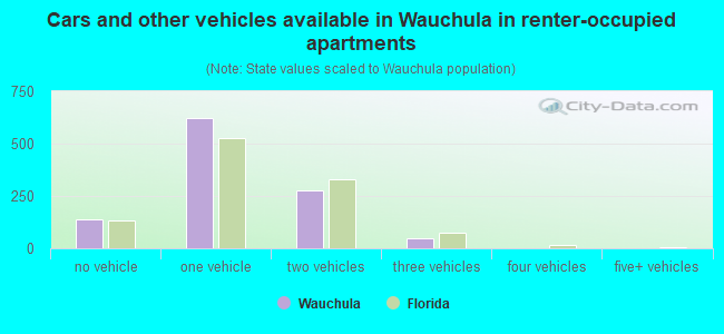 Cars and other vehicles available in Wauchula in renter-occupied apartments