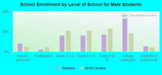 School Enrollment by Level of School for Male Students
