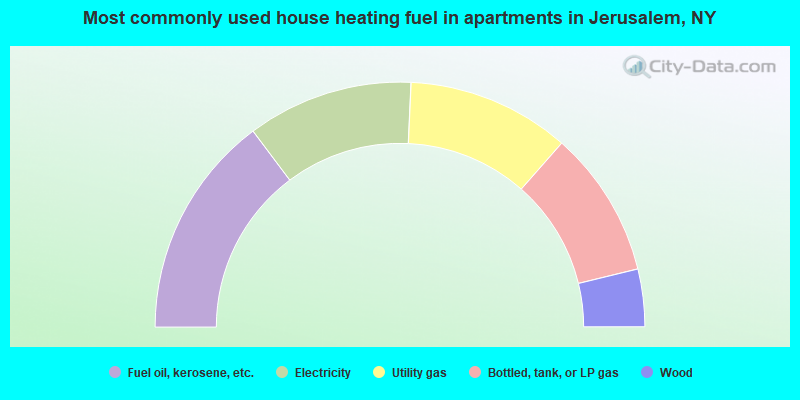 Most commonly used house heating fuel in apartments in Jerusalem, NY