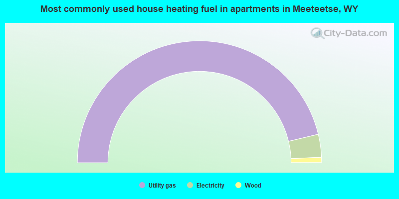 Most commonly used house heating fuel in apartments in Meeteetse, WY