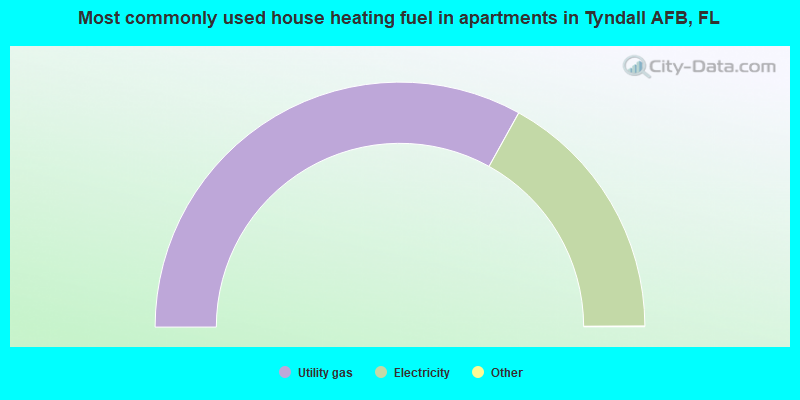 Most commonly used house heating fuel in apartments in Tyndall AFB, FL
