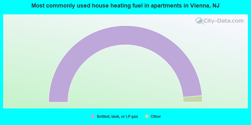 Most commonly used house heating fuel in apartments in Vienna, NJ