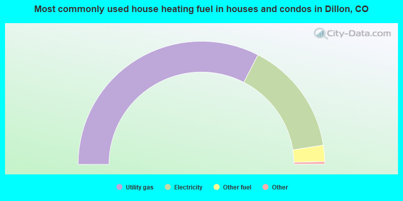 Most commonly used house heating fuel in houses and condos in Dillon, CO