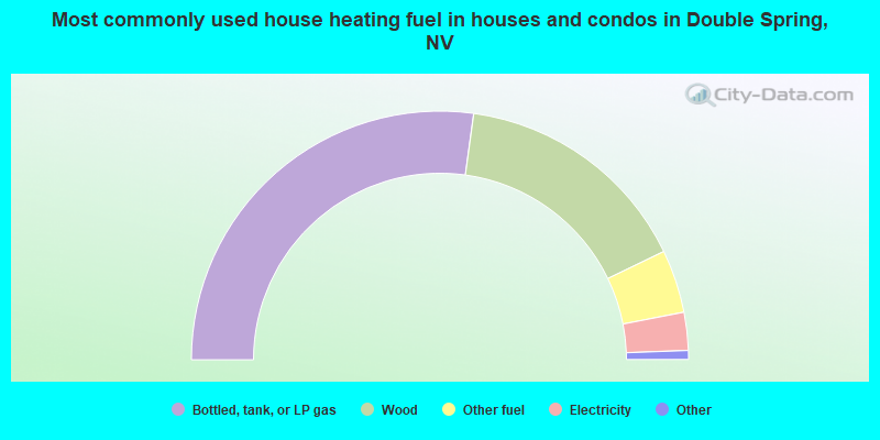 Most commonly used house heating fuel in houses and condos in Double Spring, NV