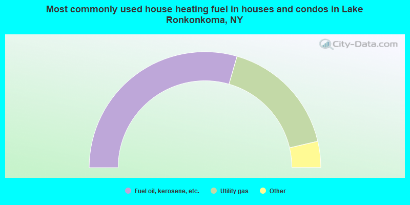 Most commonly used house heating fuel in houses and condos in Lake Ronkonkoma, NY