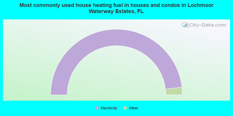 Most commonly used house heating fuel in houses and condos in Lochmoor Waterway Estates, FL