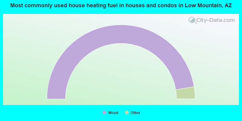 Most commonly used house heating fuel in houses and condos in Low Mountain, AZ