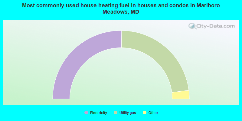 Most commonly used house heating fuel in houses and condos in Marlboro Meadows, MD