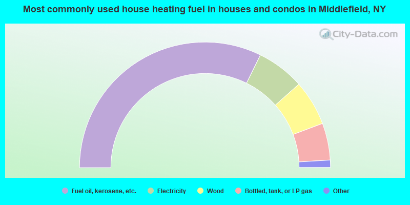 Most commonly used house heating fuel in houses and condos in Middlefield, NY