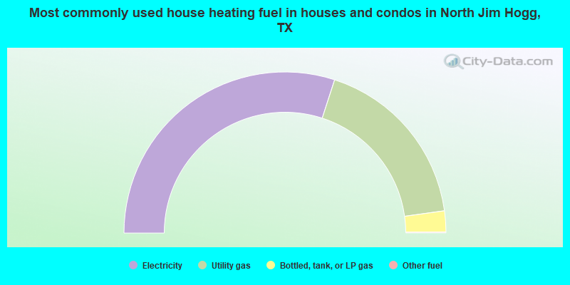 Most commonly used house heating fuel in houses and condos in North Jim Hogg, TX