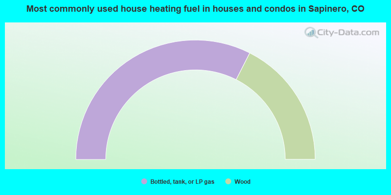 Most commonly used house heating fuel in houses and condos in Sapinero, CO