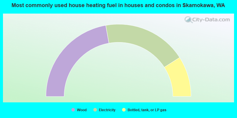 Most commonly used house heating fuel in houses and condos in Skamokawa, WA