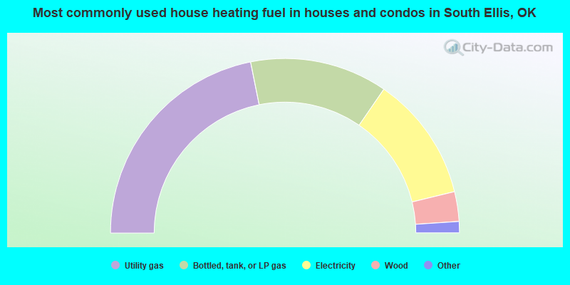 Most commonly used house heating fuel in houses and condos in South Ellis, OK