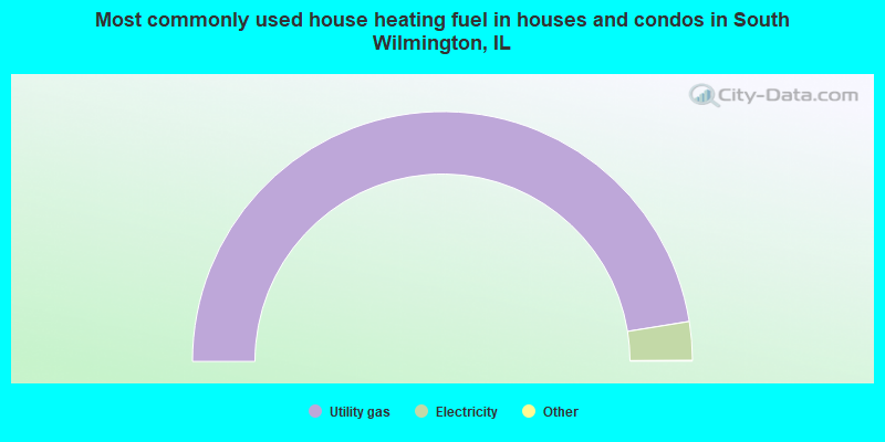 Most commonly used house heating fuel in houses and condos in South Wilmington, IL