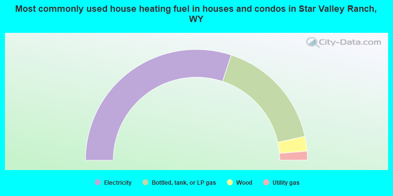 Most commonly used house heating fuel in houses and condos in Star Valley Ranch, WY