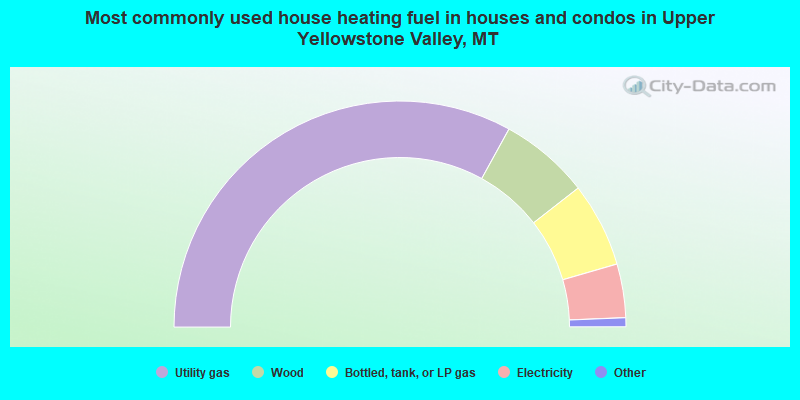 Most commonly used house heating fuel in houses and condos in Upper Yellowstone Valley, MT