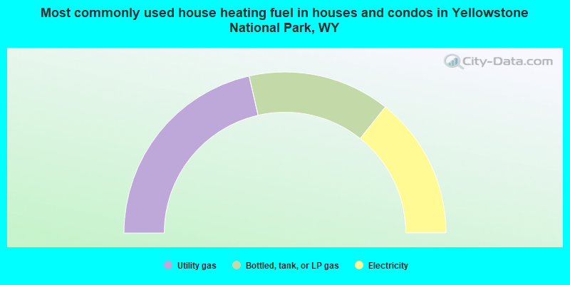 Most commonly used house heating fuel in houses and condos in Yellowstone National Park, WY