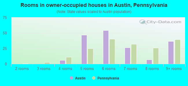 Rooms in owner-occupied houses in Austin, Pennsylvania