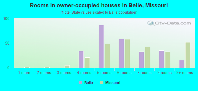 Rooms in owner-occupied houses in Belle, Missouri